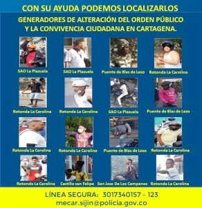 Cartel-de-los-mas-buscados-por-vandalismo-durante-protesta-de-mototaxistas-en-Cartagtena