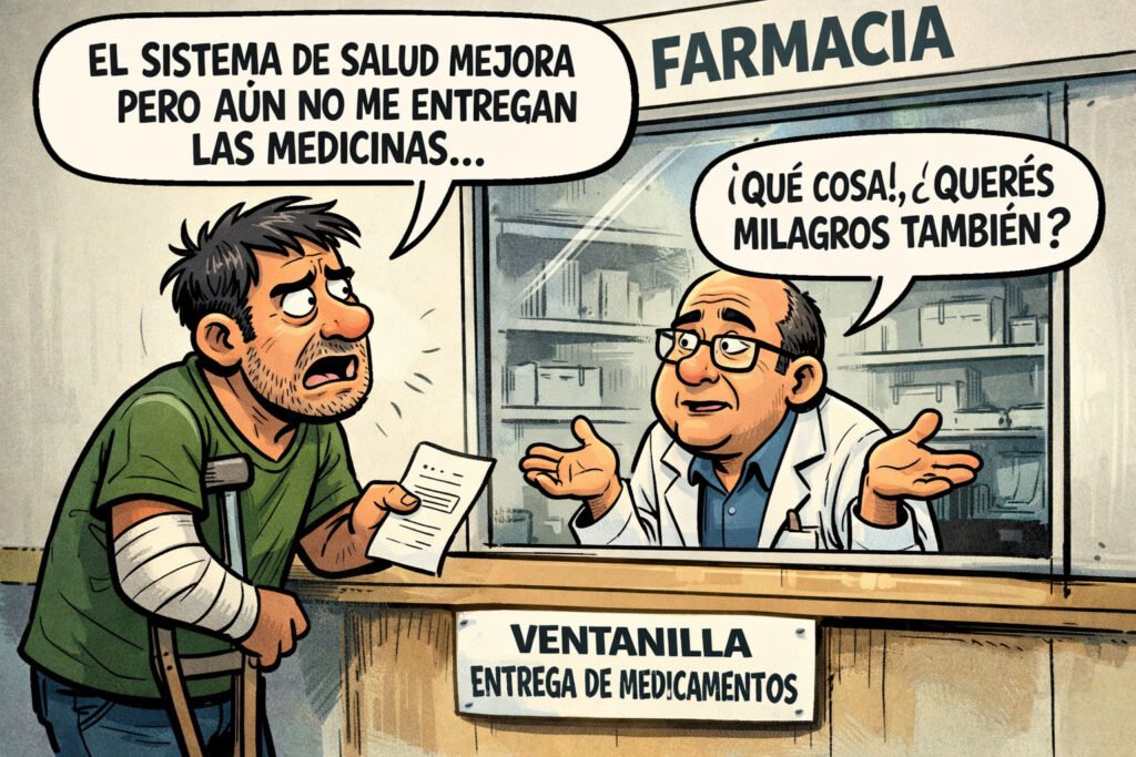 Sistema salud caricatura
